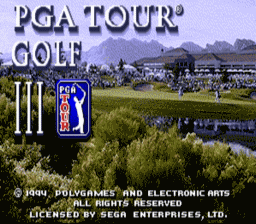 PGA Tour Golf 3 Sega Genesis Screenshot 1