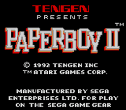 Paperboy 2 Sega GameGear Screenshot 1