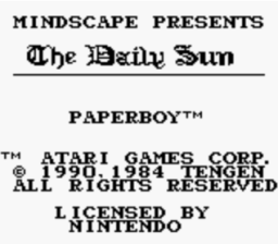 Paperboy Gameboy Screenshot 1