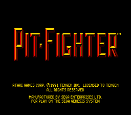 Pit-Fighter Sega Genesis Screenshot 1
