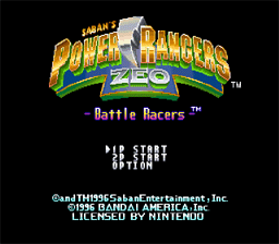 Power Rangers Zeo: Battle Racers Super Nintendo Screenshot 1