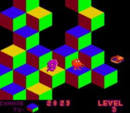 Q* Bert GBC Screenshot Screenshot 2