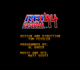 RBI Baseball 94 Gamegear Screenshot 1