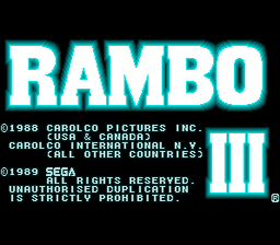 Rambo 3 Sega Genesis Screenshot 1