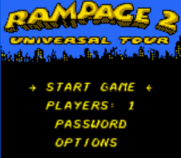 Rampage 2 Universal Tour Gameboy Color Screenshot 1