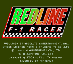 Redline F-1 Racer SNES Screenshot Screenshot 1
