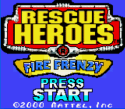 Rescue Heroes: Fire Frenzy Gameboy/Gameboy Color Screenshot 1