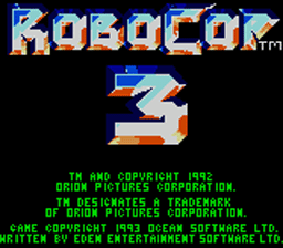 RoboCop 3 Sega GameGear Screenshot 1