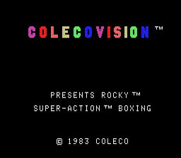 Rocky Super Action Boxing Colecovision Screenshot Screenshot 1