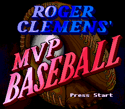 Roger Clemen's MVP Baseball Genesis Screenshot Screenshot 1