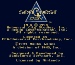 SeaQuest DSV SNES Screenshot 1