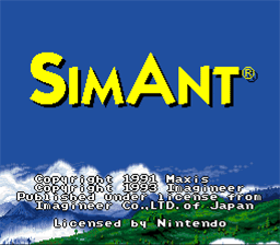 SimAnt Super Nintendo Screenshot 1