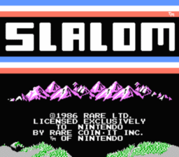 Slalom NES Screenshot 1