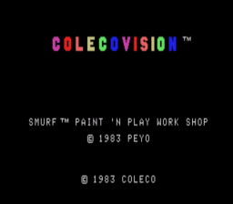 Smurf Paint 'n' Play Workshop Coleco Screenshot 1