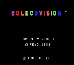 Smurf Rescue in Gargamel's Castle Colecovision Screenshot 1
