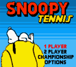 Snoopy Tennis GBC Screenshot Screenshot 1