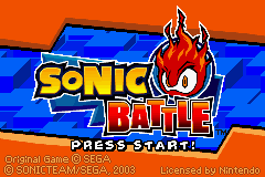 Sonic Battle Gameboy Advance Screenshot 1