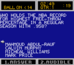 Sports Trivia Gamegear Screenshot Screenshot 2
