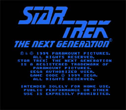 Star Trek: The Next Generation Sega Genesis Screenshot 1