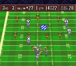 Sterling Sharpe: End 2 End SNES Screenshot 2