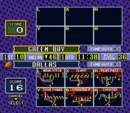 Sterling Sharpe: End 2 End SNES Screenshot 3