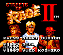 Streets of Rage 2 Sega GameGear Screenshot 1