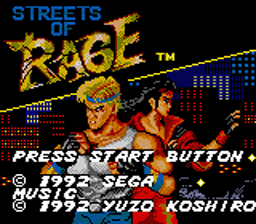 Streets of Rage Sega GameGear Screenshot 1