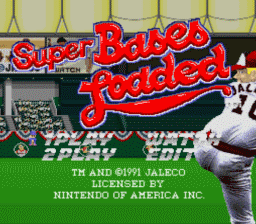 Super Bases Loaded SNES Screenshot Screenshot 1