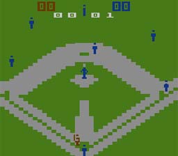 Super Challenge Baseball Atari 2600 Screenshot Screenshot 1