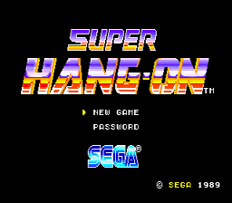 Super Hang On Genesis Screenshot 1