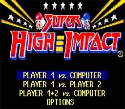 Super High Impact SNES Screenshot 1