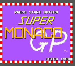 Super Monaco GP Sega Master System Screenshot 1