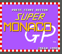 Super Monaco GP Master System Screenshot 1