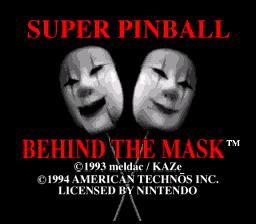 Super Pinball Behind The Mask SNES Screenshot Screenshot 1
