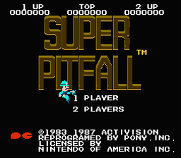 Super Pitfall NES Screenshot Screenshot 1