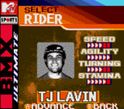 T.J. Lavin's Ultimate BMX GBC Screenshot 3