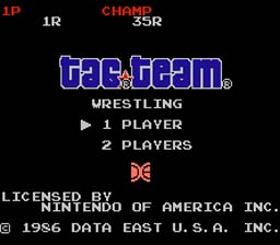 Tag Team Wrestling NES Screenshot Screenshot 1