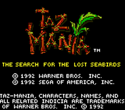 Taz-Mania Gamegear Screenshot Screenshot 1