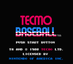 Tecmo Baseball NES Screenshot Screenshot 1