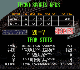 Tecmo Super Bowl 3 SNES Screenshot 4