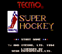 Tecmo Super Hockey screen shot 1 1