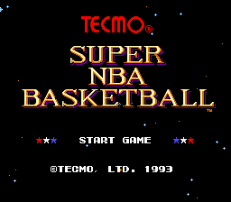 Tecmo Super NBA Basketball Genesis Screenshot Screenshot 1