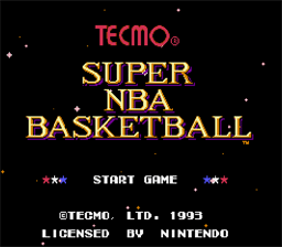 Tecmo Super NBA Basketball SNES Screenshot Screenshot 1