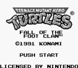 Teenage Mutant Hero Turtles: Fall of the Foot Clan Gameboy Screenshot Screenshot 1