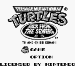 Teenage Mutant Ninja Turtles 2 : Back From the Sewers Gameboy Screenshot 1