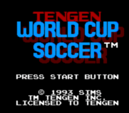 Tengen World Cup Soccer Gamegear Screenshot Screenshot 1