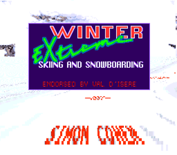 Tommy Moe's Winter Extreme: Skiing & Snowboarding SNES Screenshot 1