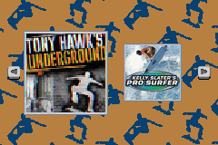 Tony Hawk's Underground / Kelly Slater's Pro Surfer Gameboy Advance Screenshot 1