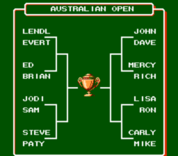 Top Players' Tennis NES Screenshot Screenshot 3