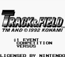 Track & Field Gameboy Screenshot Screenshot 1